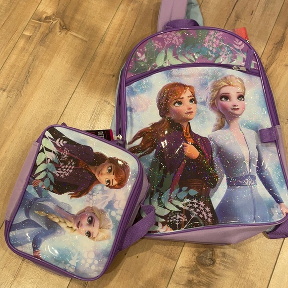 Disney Frozen 2 Backpack Lunch Bag Set NWT